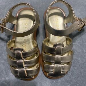 Copper Key Metallic Sandals